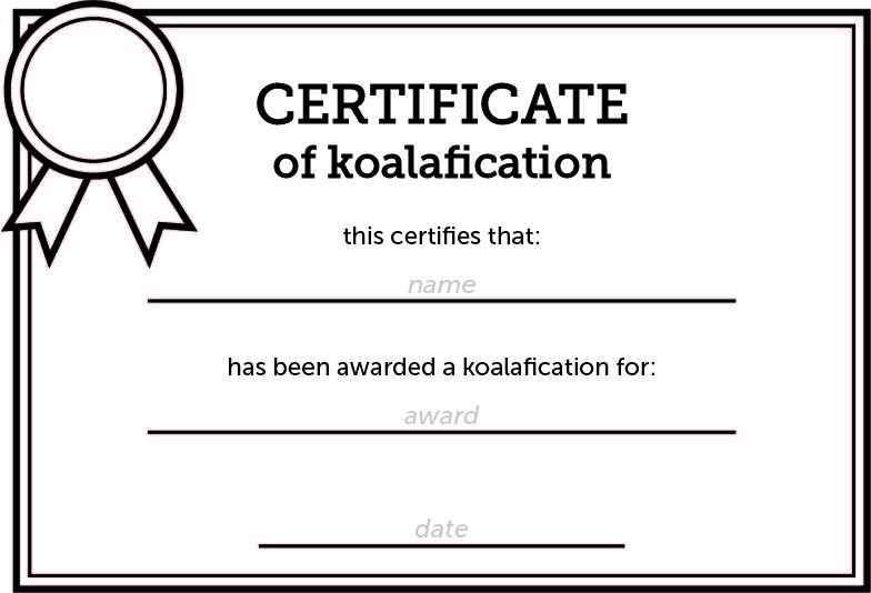 certificate template