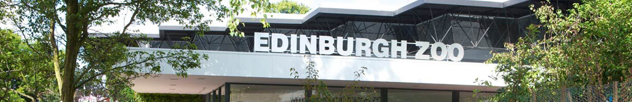 The outside of Edinburgh Zoo's ticket office