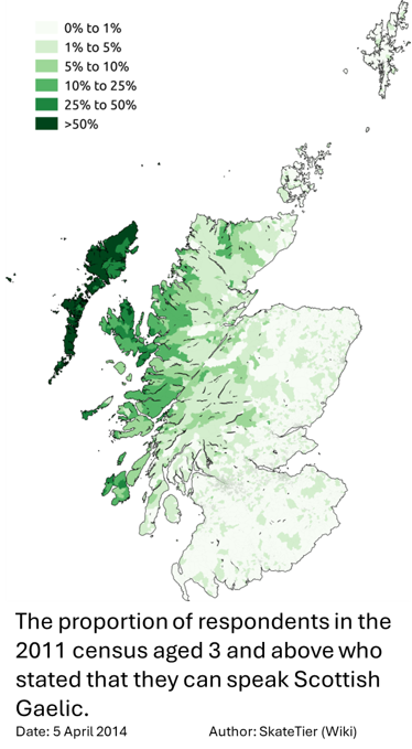 Scottish Gaelic map
